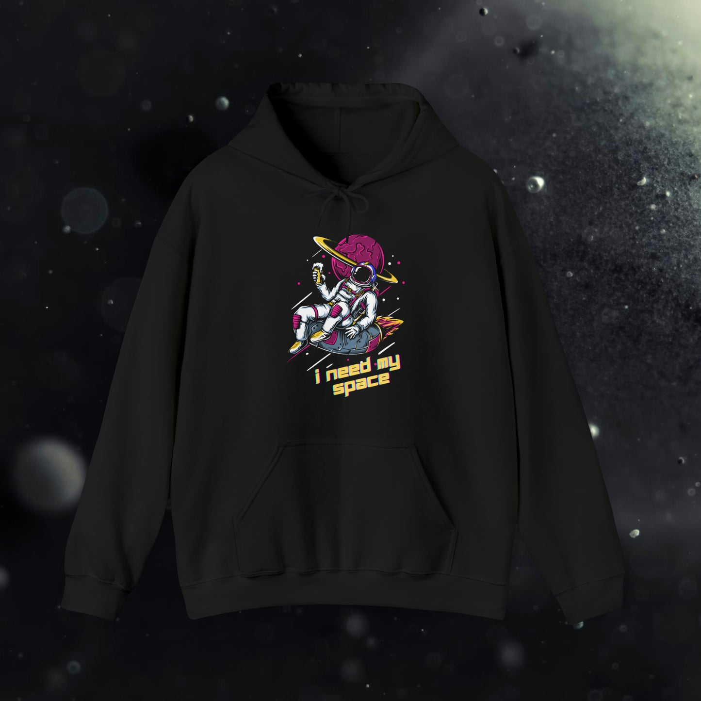 I Need My Space Hooded Sweatshirt, Astronaut Hoodie, Chillin Hoodie