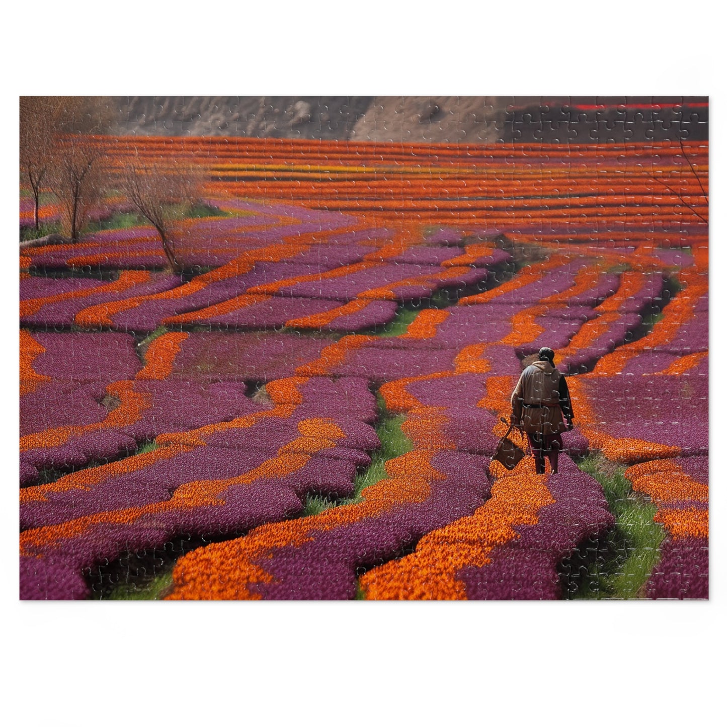 Saffron Fields  Jigsaw Puzzle (30, 110, 252, 500,1000-Piece)