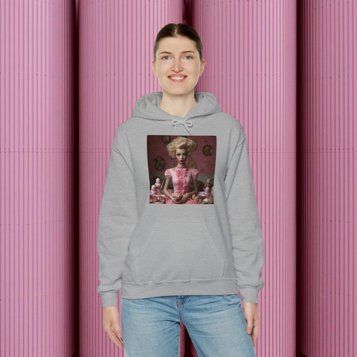 Creepy Barbie Doll Unisex Heavy Blend™ Hooded Sweatshirt