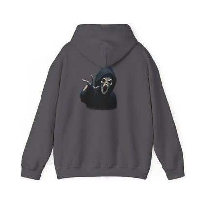 Scary Creeper Back Print Hoodie Sweatshirt