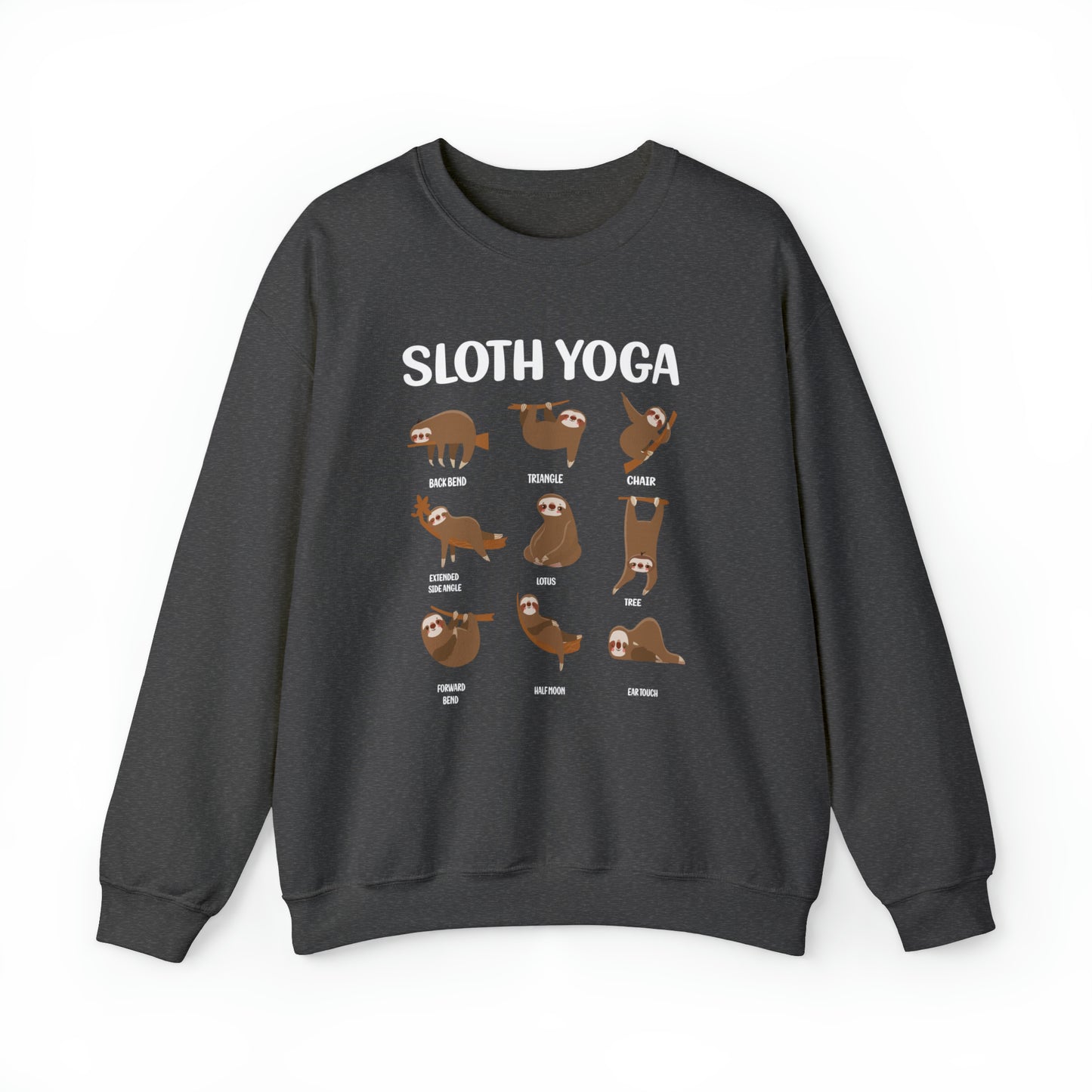 Sloth Yoga Sweatshirt Sloth Lovers Crewneck Sweatshirt Yoga Lovers Shirt