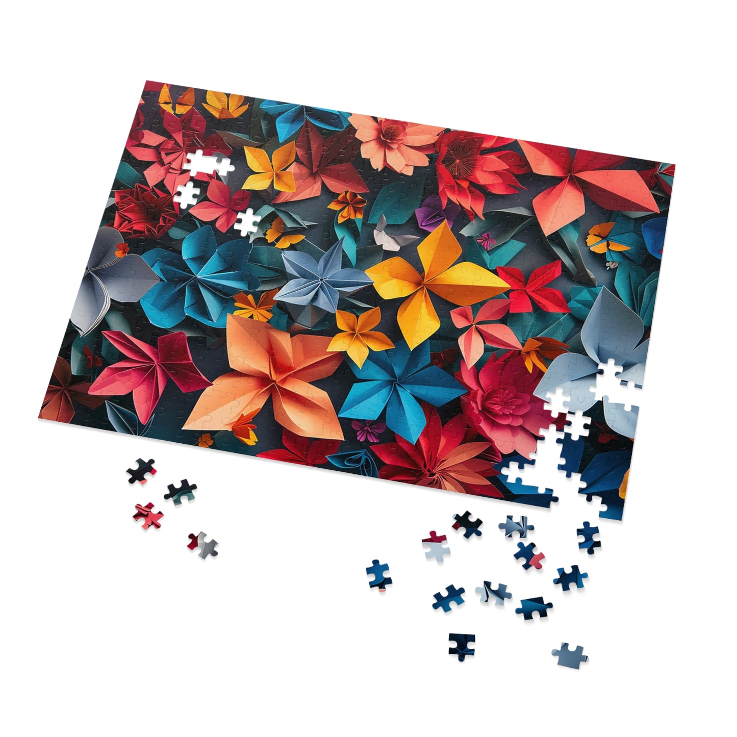 Flower Origami Jigsaw Puzzle (30, 110, 252, 500,1000-Piece)