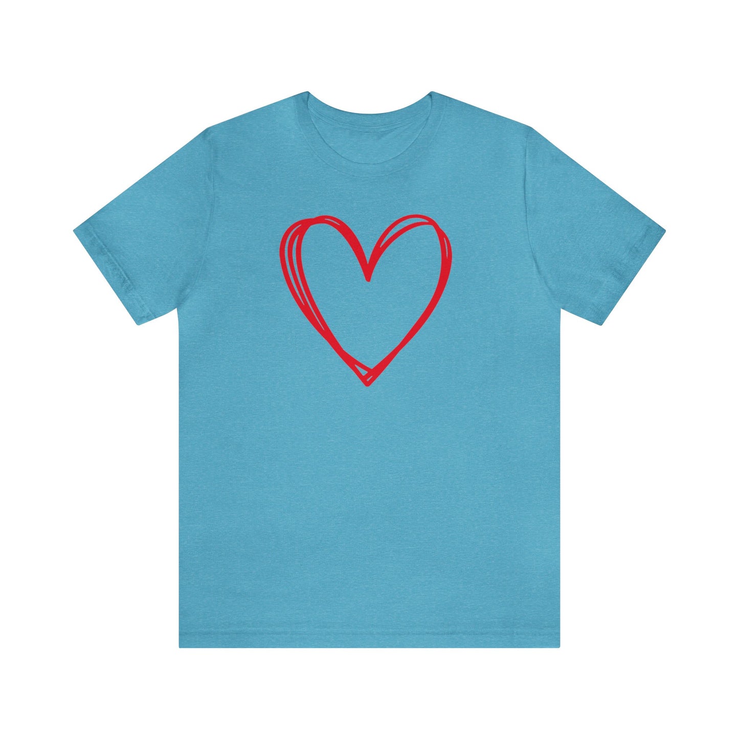 Hand-drawn Heart  Unisex Jersey Short Sleeve Tee