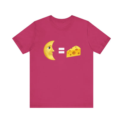 Funny Cheese & Moon Graphic Unisex Tee - Perfect for Food Lovers