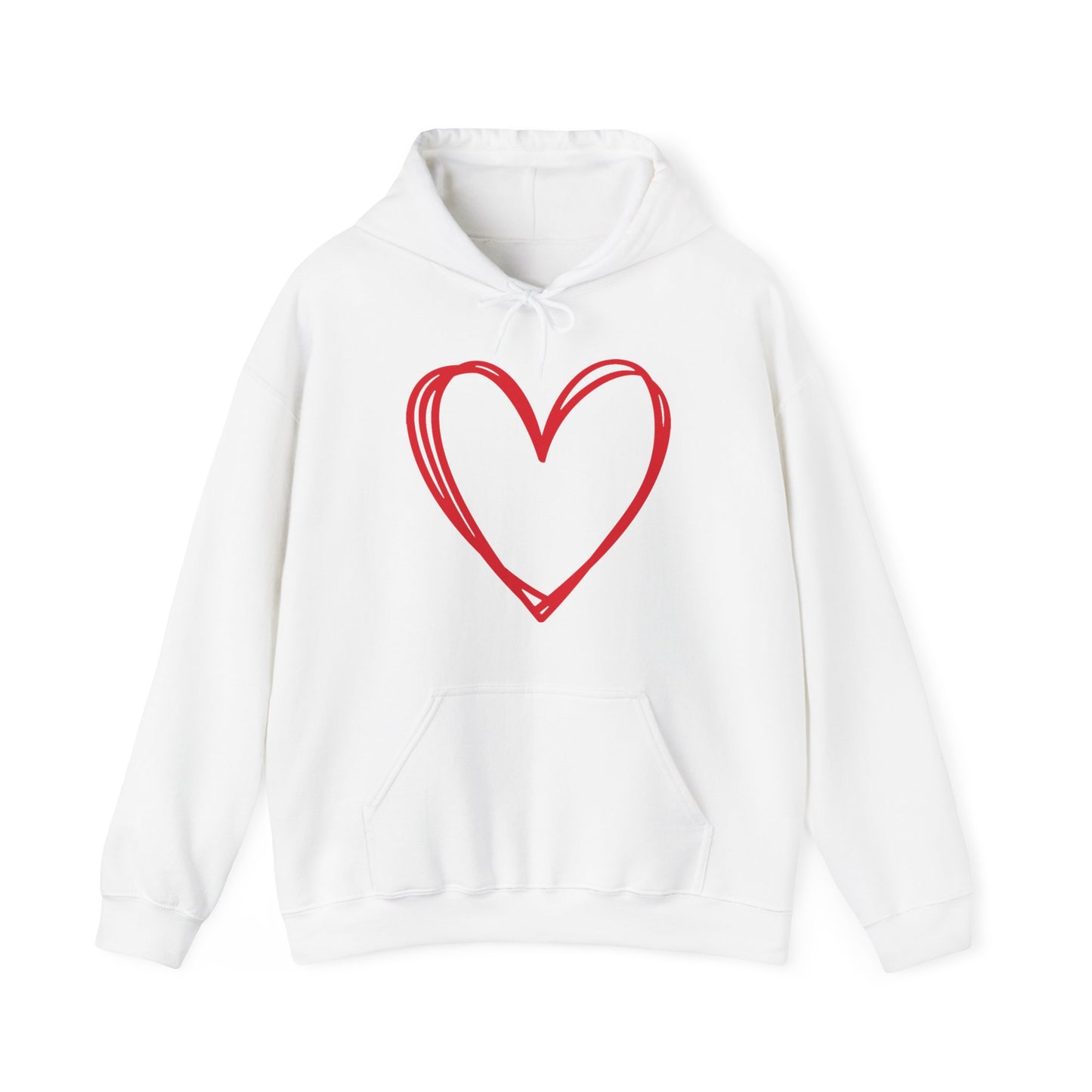 Hand-drawn Heart  Unisex Heavy Blend™ Hooded Sweatshirt