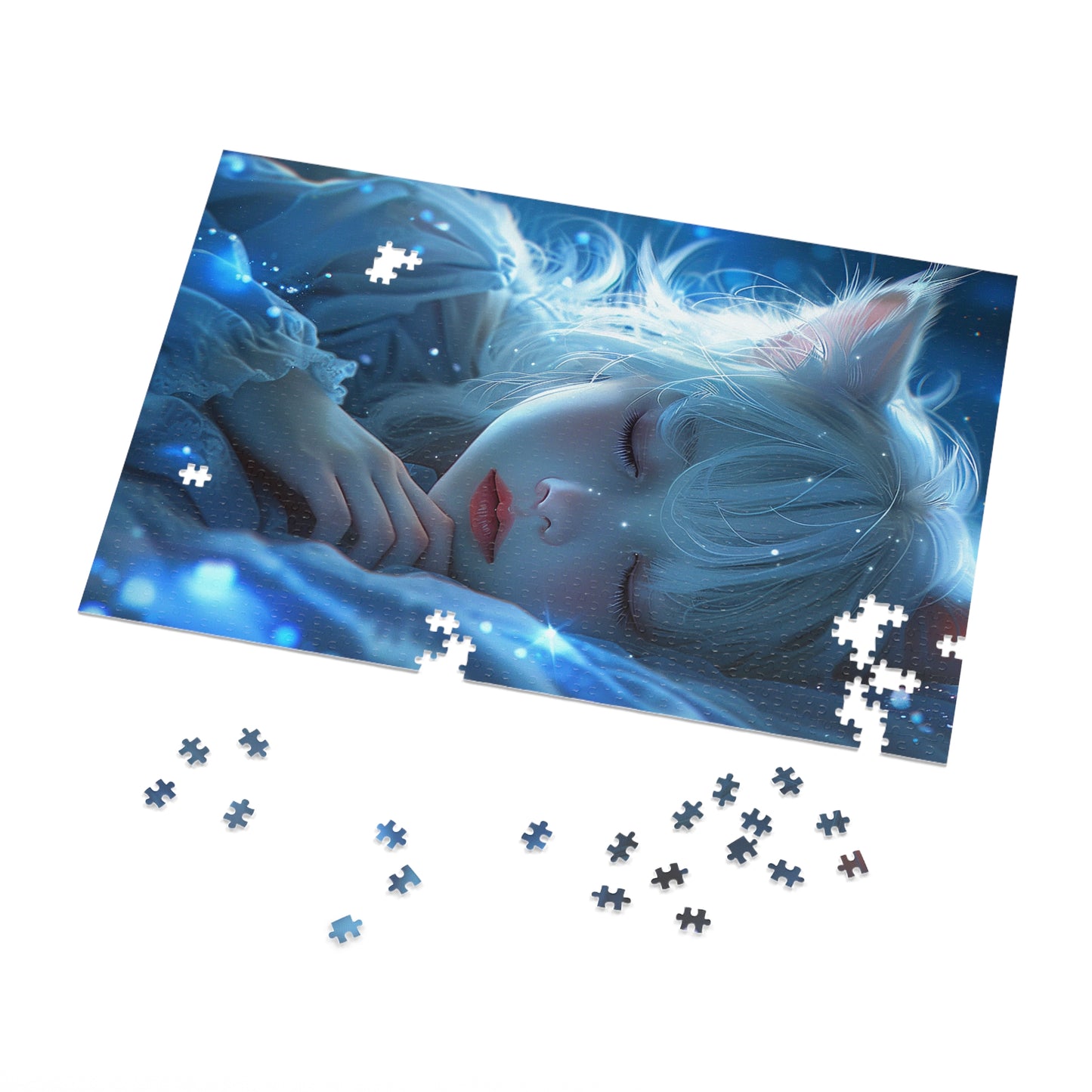 Young Sweet Anime Fox Girl  Jigsaw Puzzle (30, 110, 252, 500,1000-Piece)