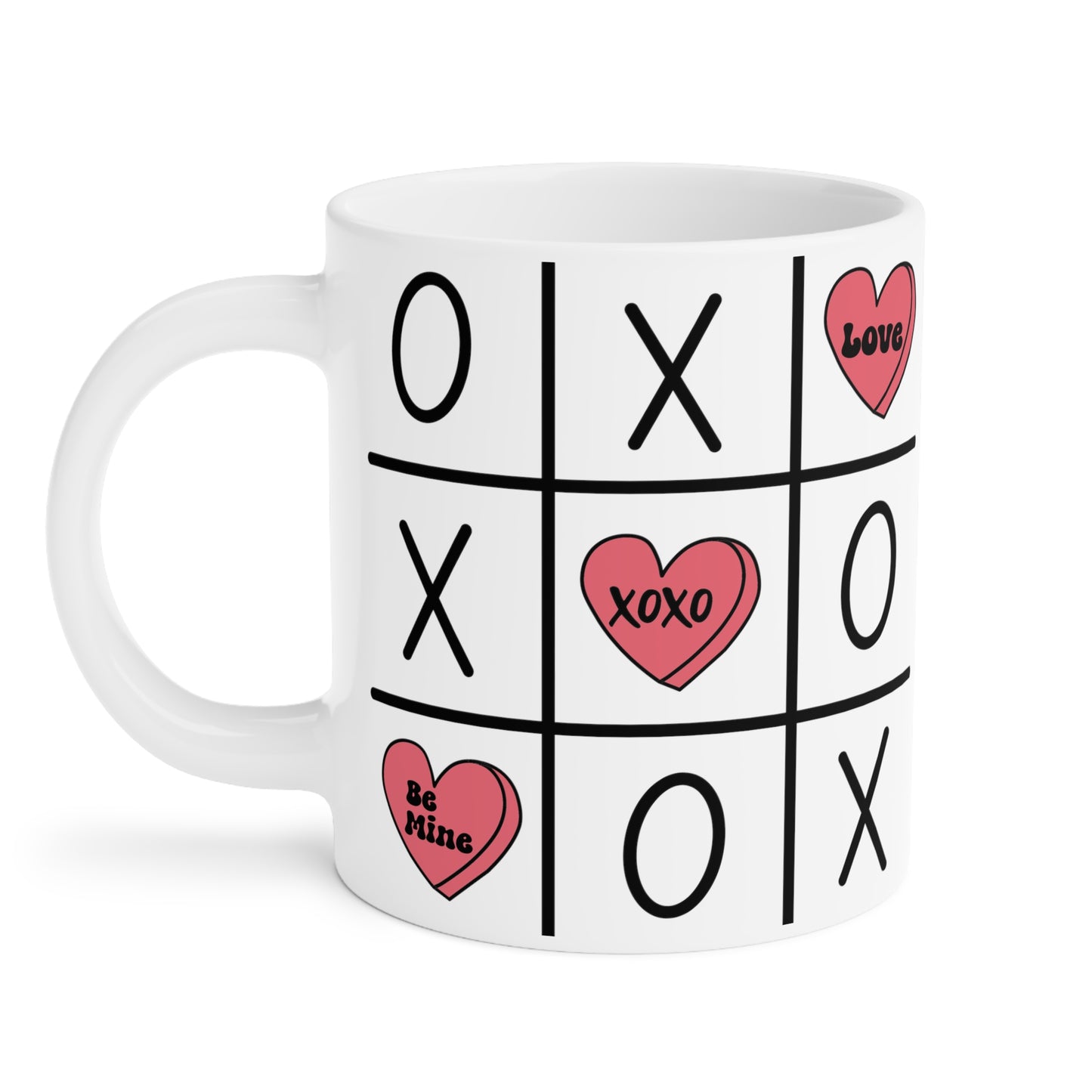 Valentine's Tic Tac Toe  Ceramic Mugs (11oz\15oz\20oz)