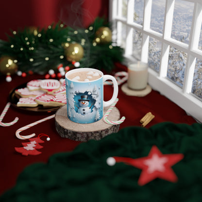 Snowman Christmas Coffee Cup,  Ceramic Mug