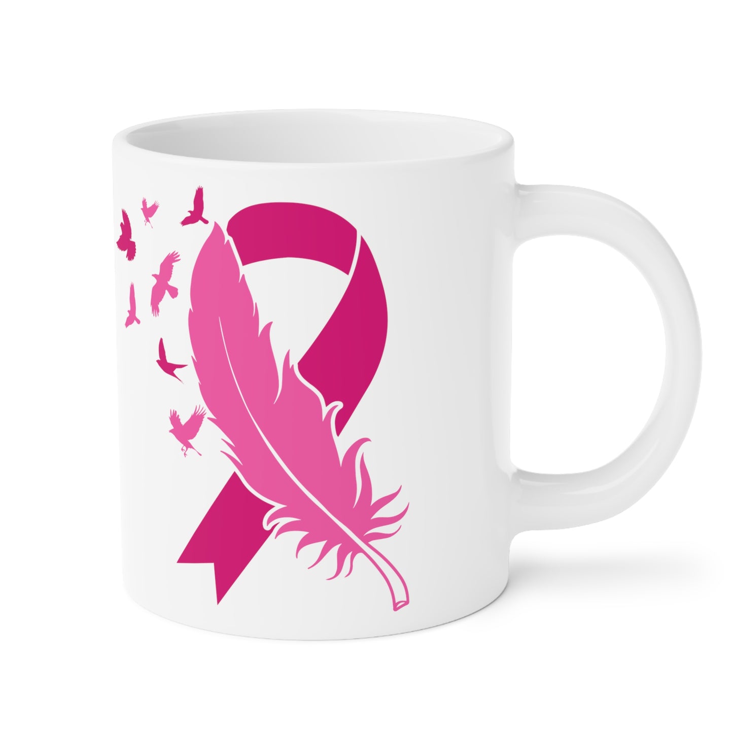 Breast Cancer Awareness Motivational Pink Ribbon Ceramic Mugs (11oz\15oz\20oz)