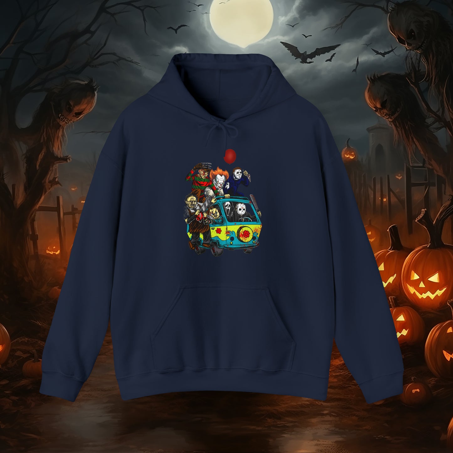 Mystery Machine Horror Friends Unisex Heavy Blend™ Hooded Sweatshirt