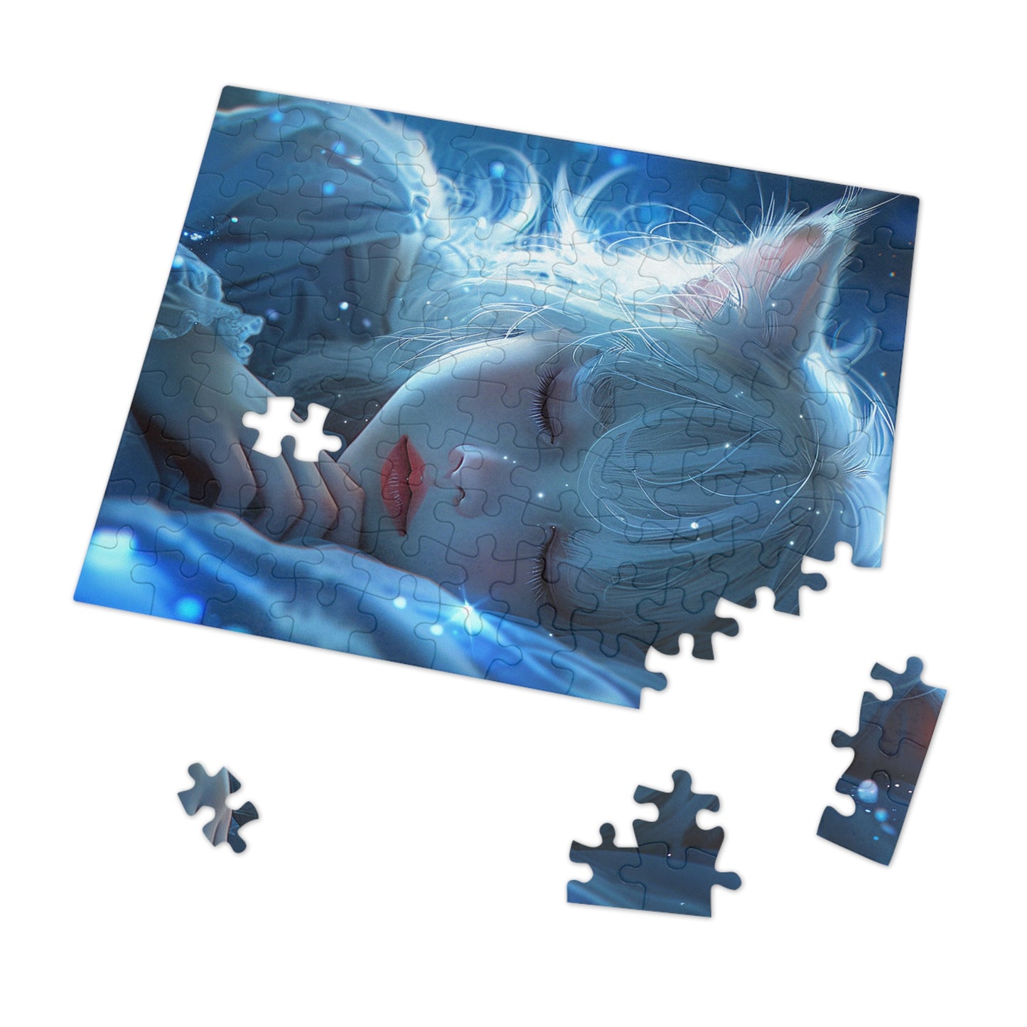 Young Sweet Anime Fox Girl  Jigsaw Puzzle (30, 110, 252, 500,1000-Piece)