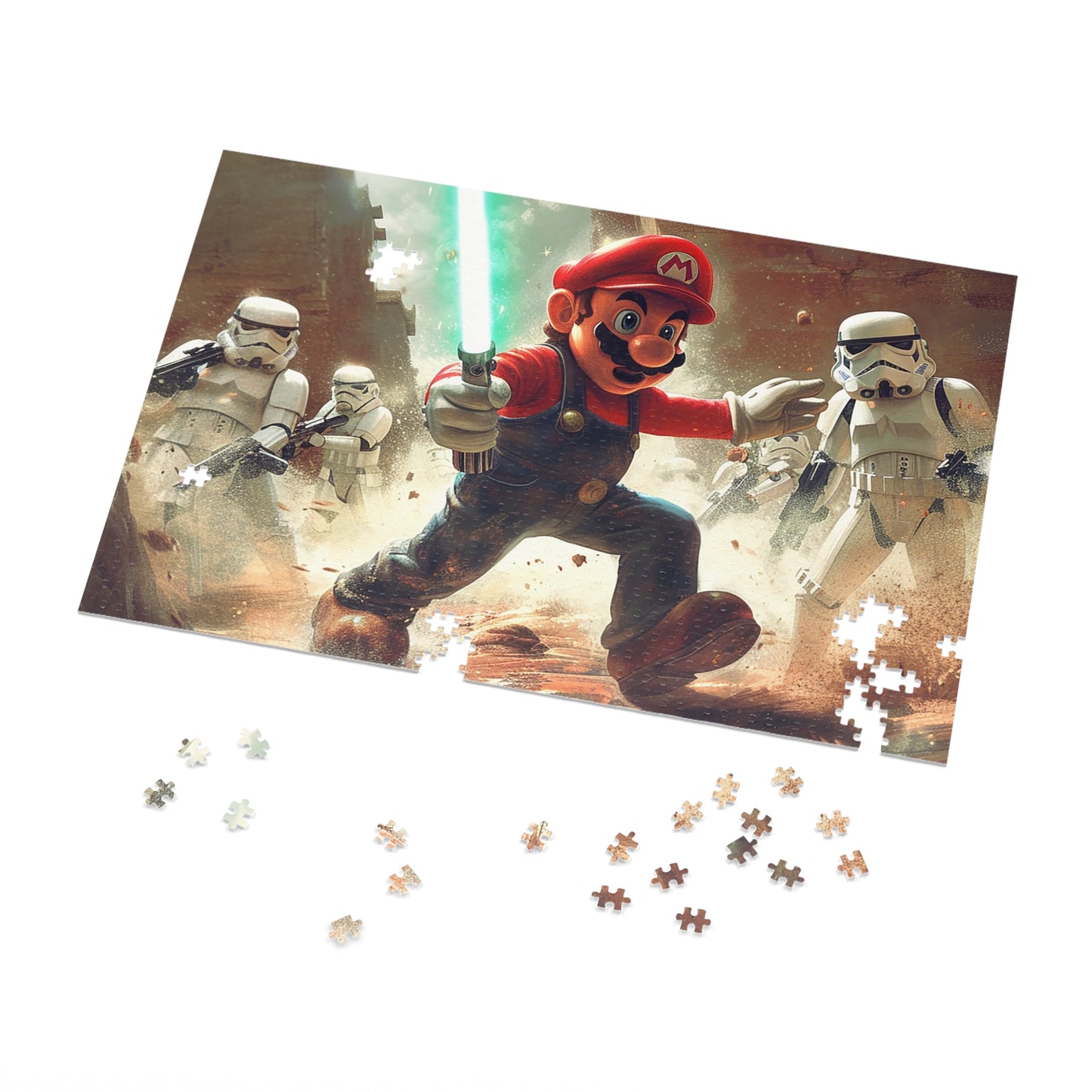 Mario, May the Force Be With Him! Jigsaw Puzzle (30, 110, 252, 500,1000-Piece)