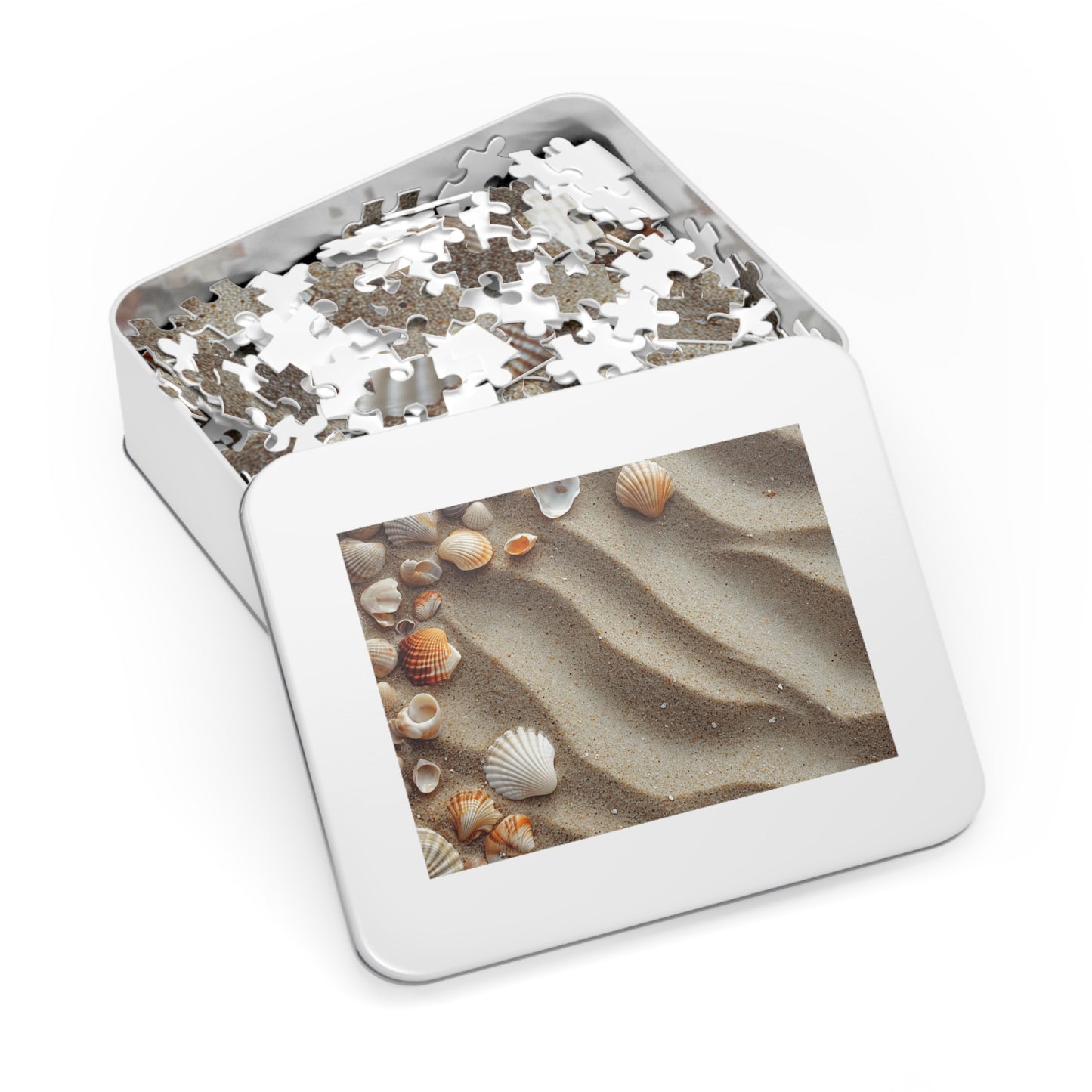 Sandy Beach Sea Shells  Jigsaw Puzzle (30, 110, 252, 500,1000-Piece)