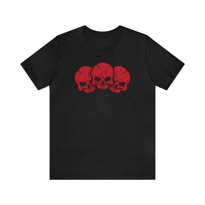 Red Skull Halloween Short Sleeve Tee Skull Tshirt