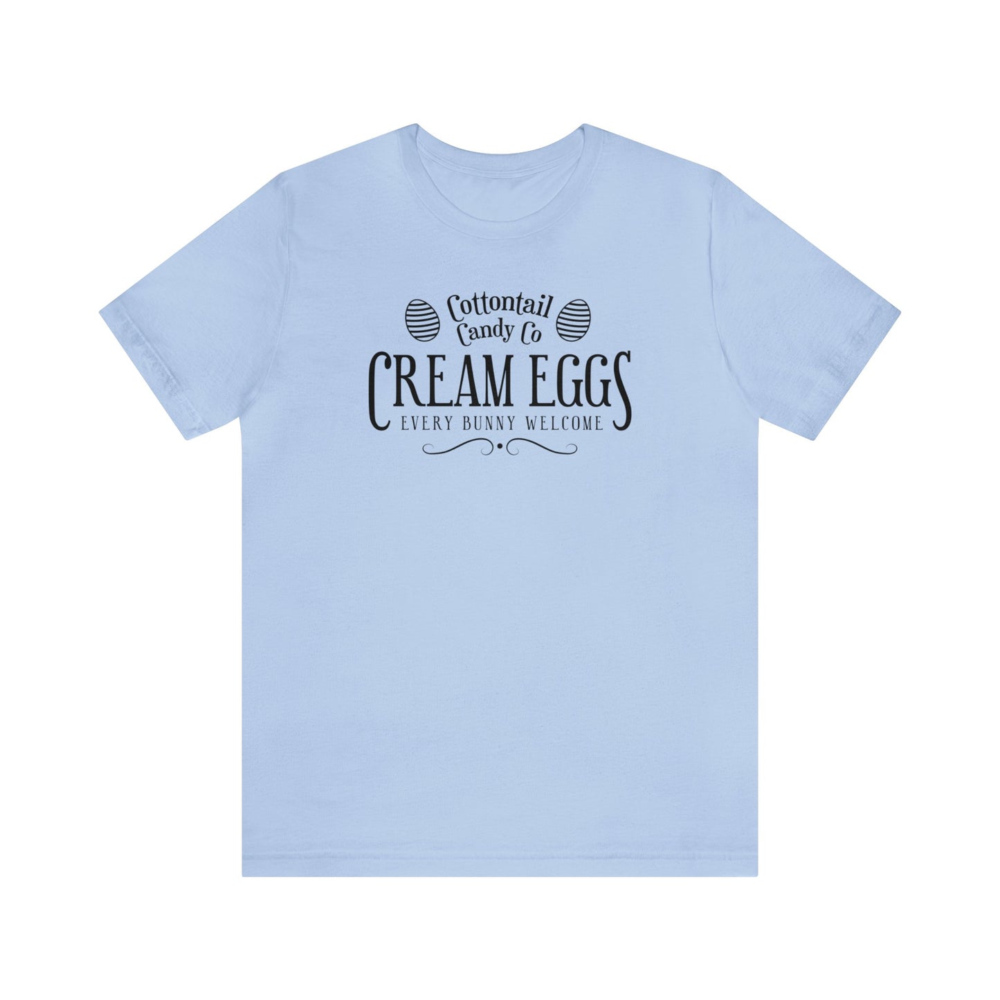 Cottontail Candy Co  Cream Eggs  Unisex Jersey Short Sleeve Tee