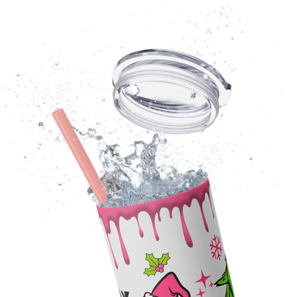 Grinch Daily Schedule  Skinny Tumbler with Straw, 20oz