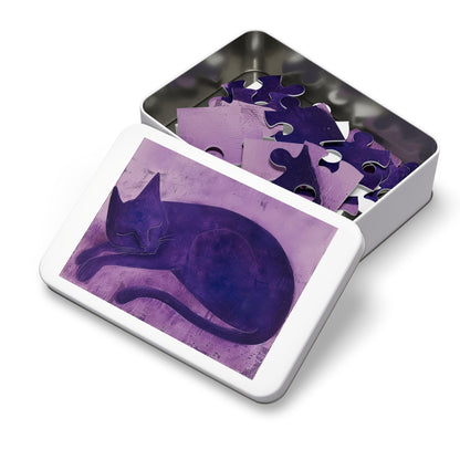 Purple Kitty Cat Jigsaw Puzzle (30, 110, 252, 500,1000-Piece)