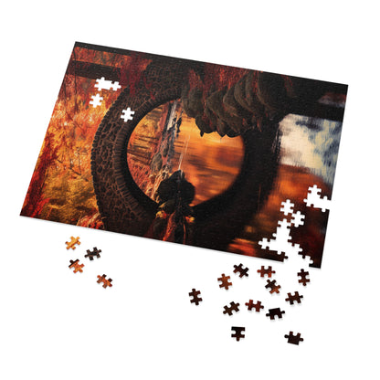 Autumn Bridge Reflection Jigsaw Puzzle (30, 110, 252, 500,1000-Piece)