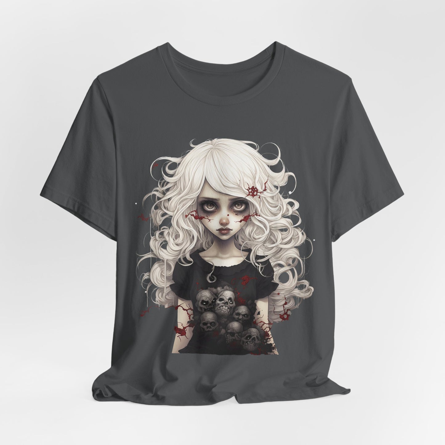 Creepy Doll Halloween Unisex Jersey Short Sleeve Tee