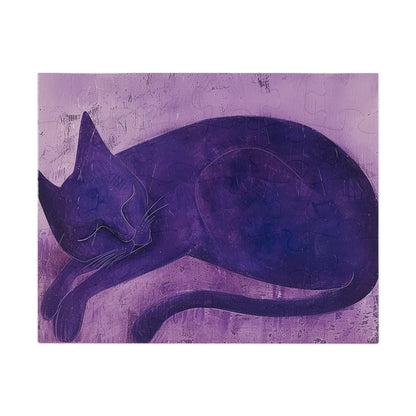 Purple Kitty Cat Jigsaw Puzzle (30, 110, 252, 500,1000-Piece)