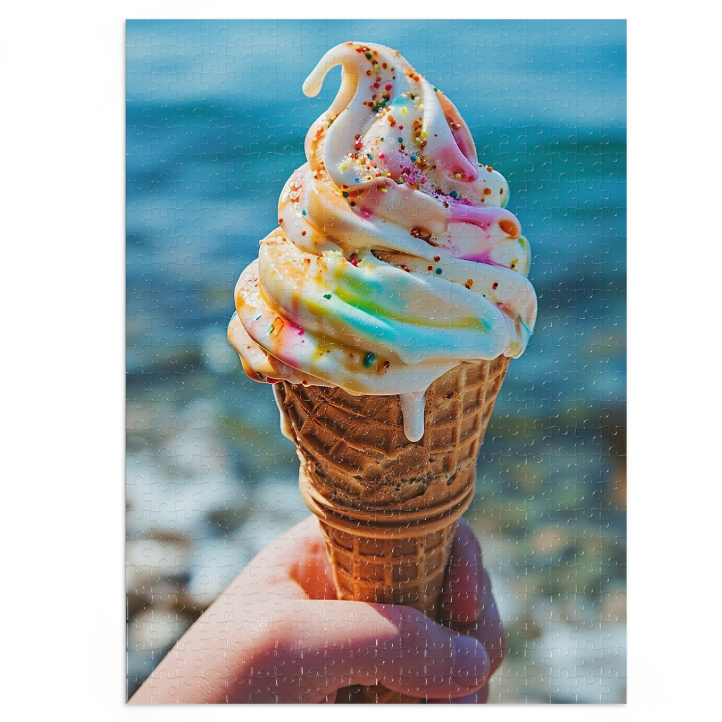 Summer Ice Cream Cone Jigsaw Puzzle (30, 110, 252, 500,1000-Piece)