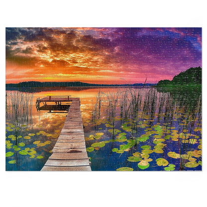 Sunset at the Lake  Jigsaw Puzzle (30, 110, 252, 500,1000-Piece)