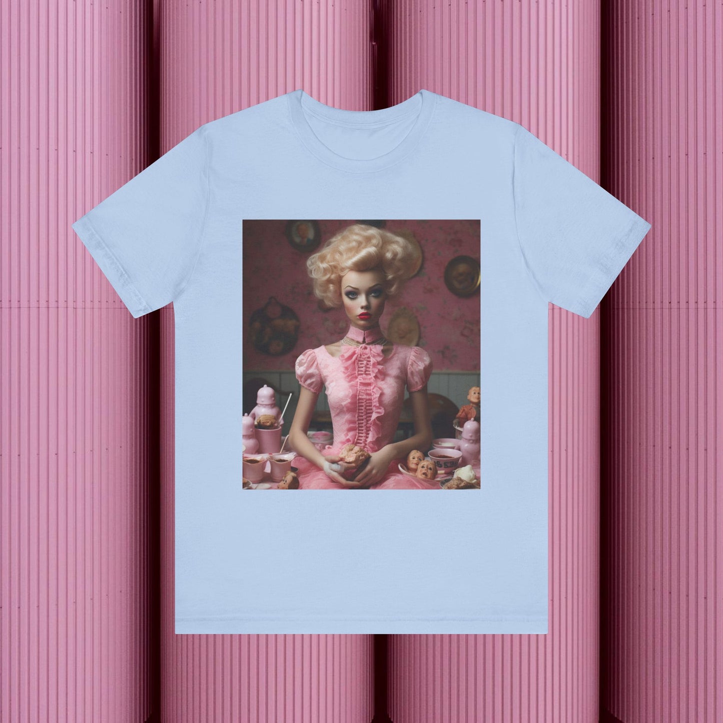 Creepy Barbie Doll Unisex Jersey Short Sleeve Tee