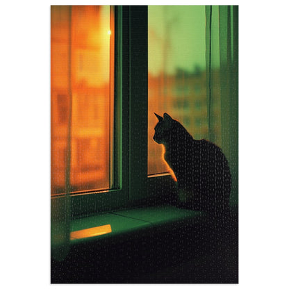 City Cat at Sunset Jigsaw Puzzle (30, 110, 252, 500,1000-Piece)