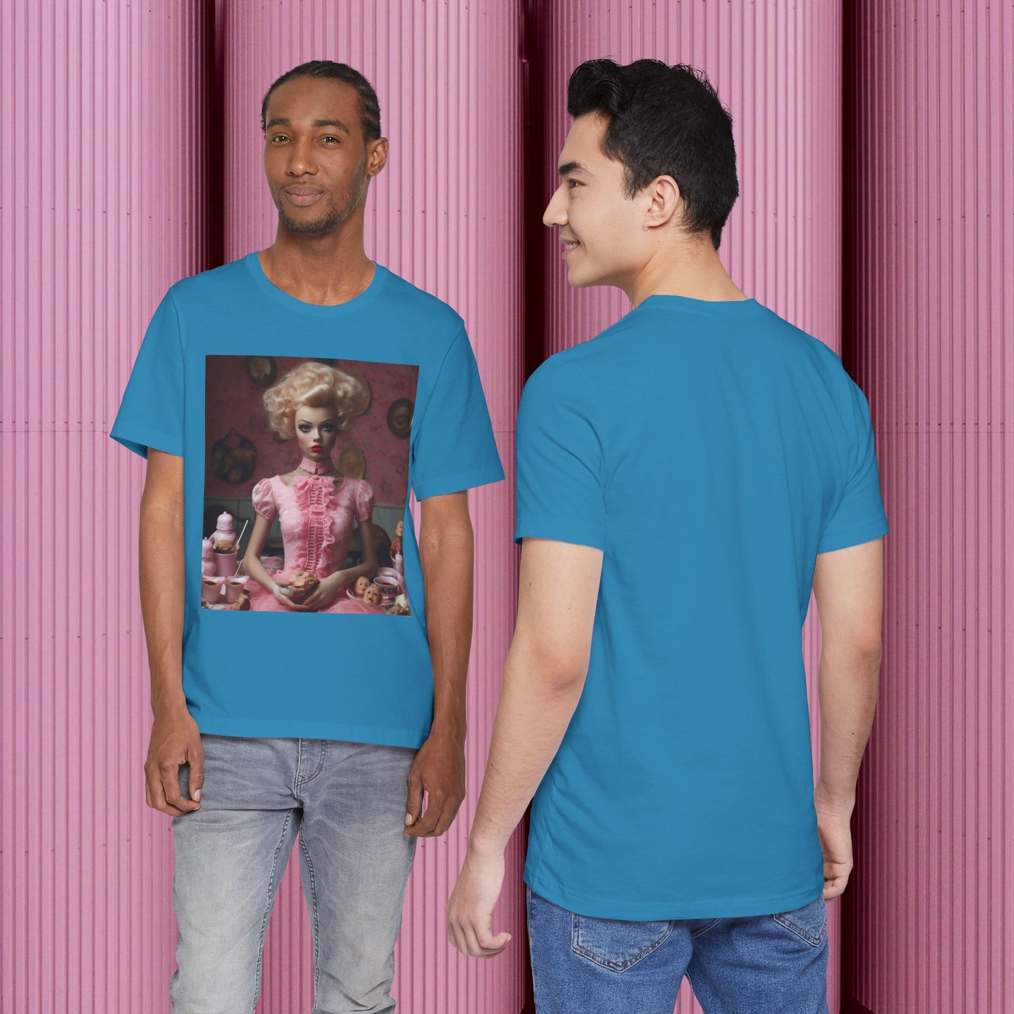Creepy Barbie Doll Unisex Jersey Short Sleeve Tee