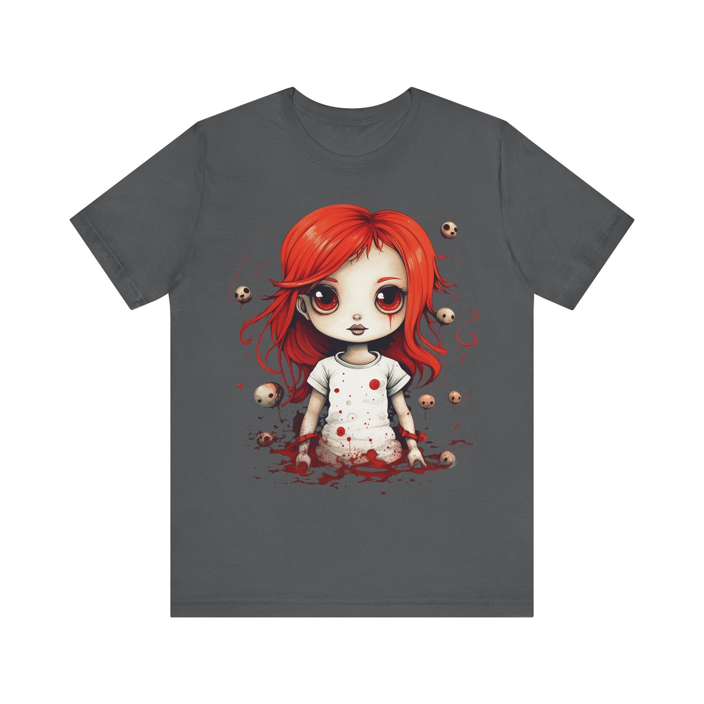 Pretty Creepy Doll Halloween Unisex Jersey Short Sleeve Tee