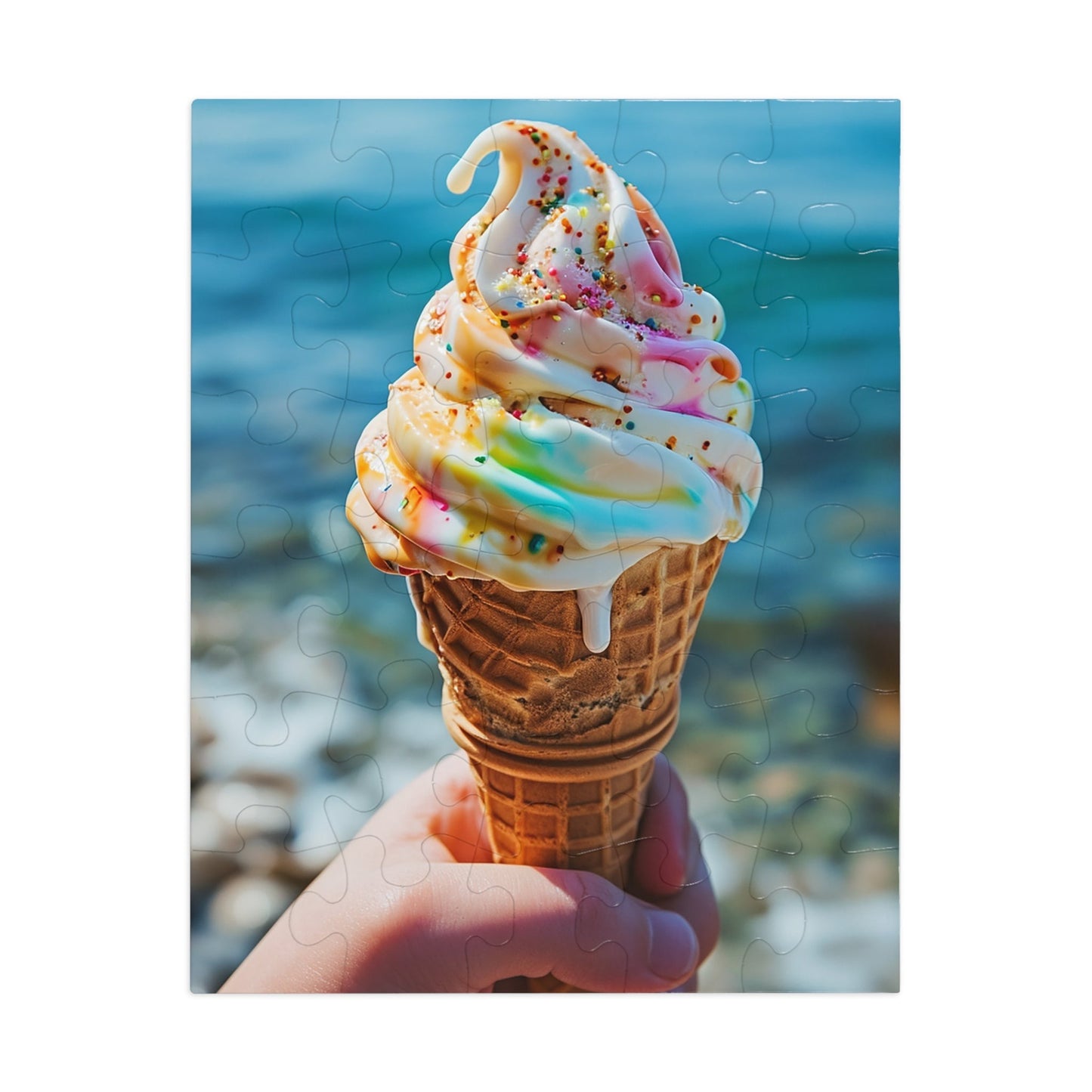 Summer Ice Cream Cone Jigsaw Puzzle (30, 110, 252, 500,1000-Piece)