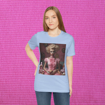 Creepy Barbie Doll Unisex Jersey Short Sleeve Tee