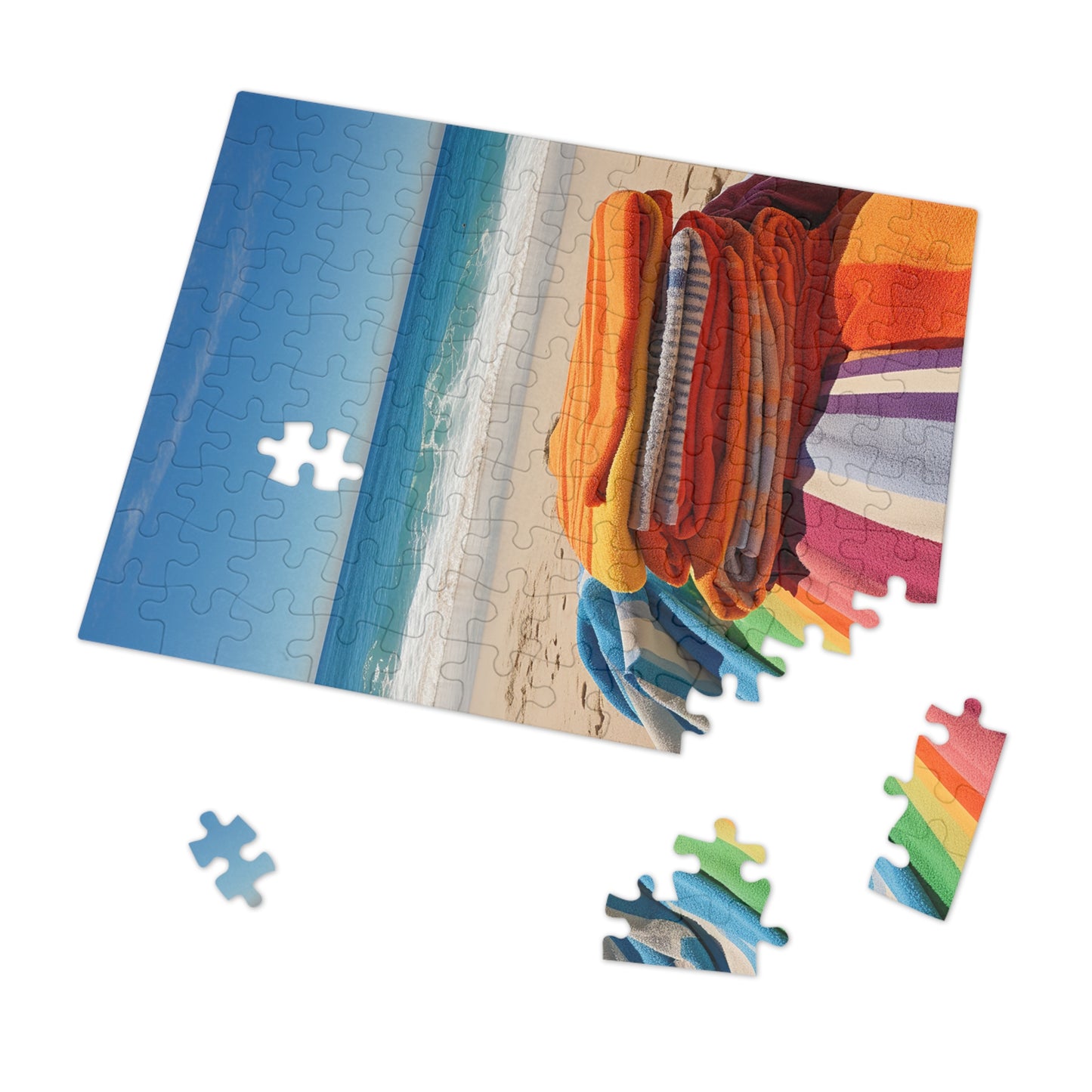 Beach Towels and Ocean Summer Fun! Jigsaw Puzzle (30, 110, 252, 500,1000-Piece)