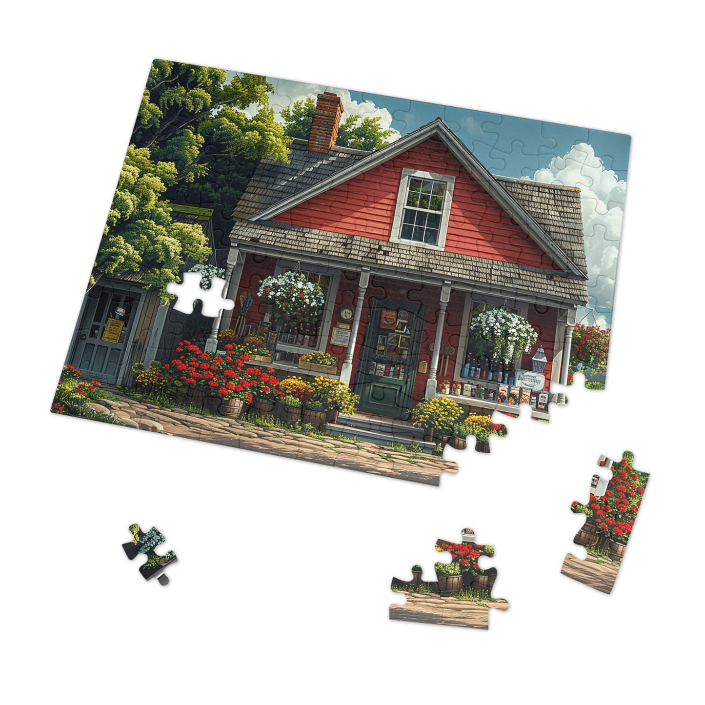 Little Red Country Store  Jigsaw Puzzle (30, 110, 252, 500,1000-Piece)