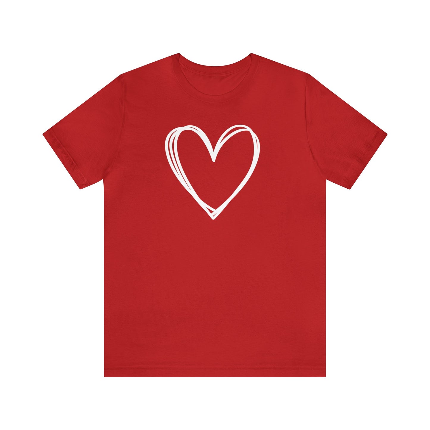 Hand-drawn Heart  Unisex Jersey Short Sleeve Tee