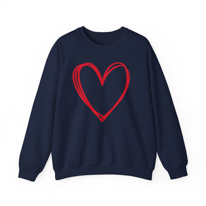 Hand-drawn Heart  Unisex Heavy Blend™ Crewneck Sweatshirt