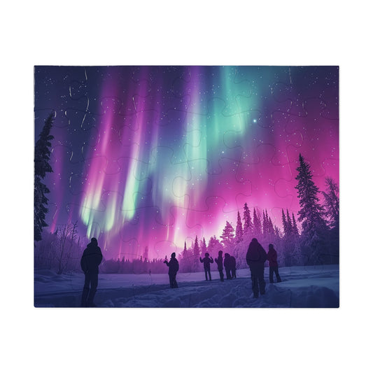 Looking at the Northern Lights  Jigsaw Puzzle (30, 110, 252, 500,1000-Piece)