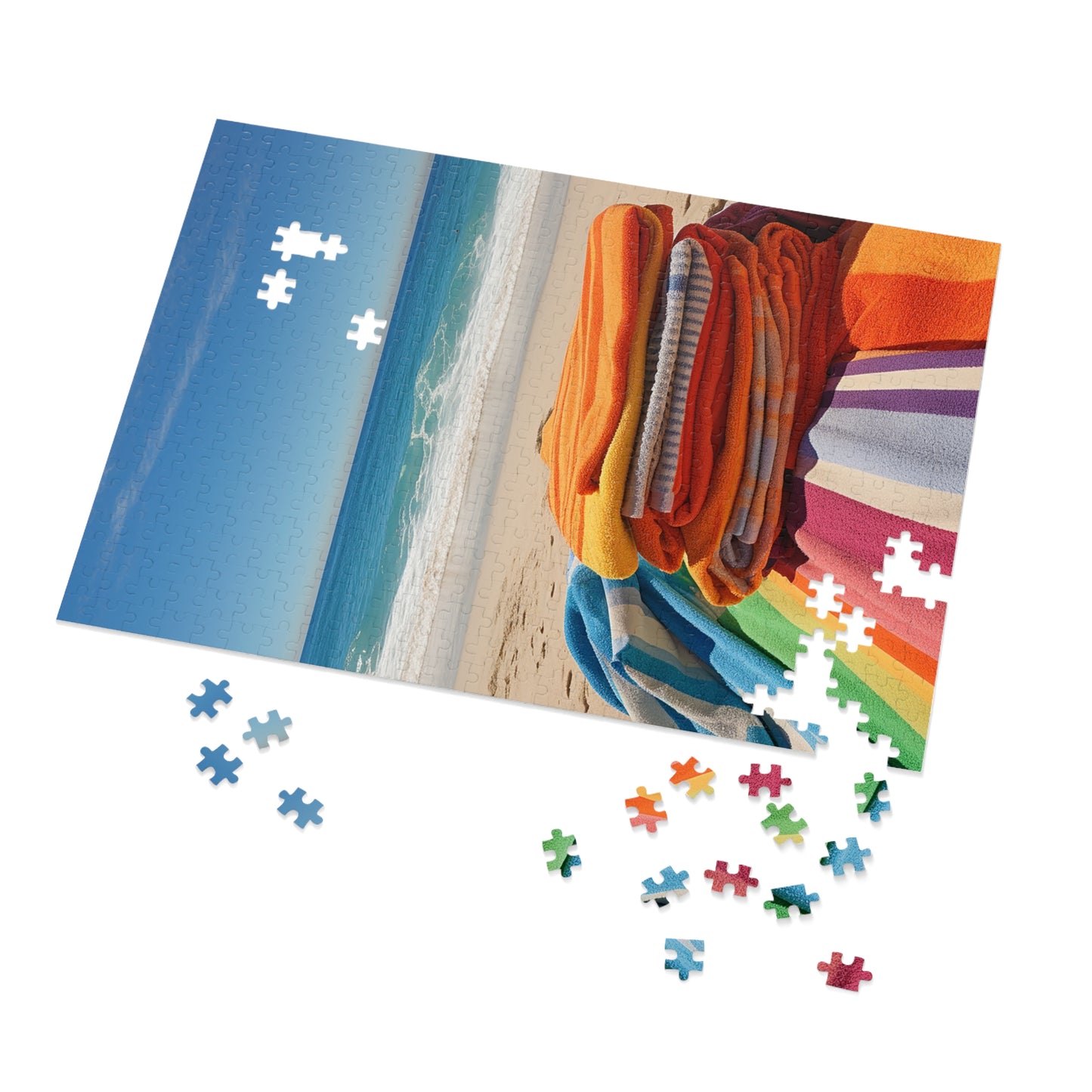 Beach Towels and Ocean Summer Fun! Jigsaw Puzzle (30, 110, 252, 500,1000-Piece)