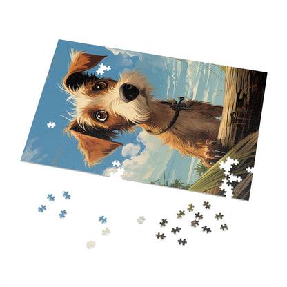 Cute Dog Looking For Home Jigsaw Puzzle (30, 110, 252, 500,1000-Piece)