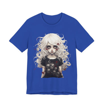 Creepy Doll Halloween Unisex Jersey Short Sleeve Tee
