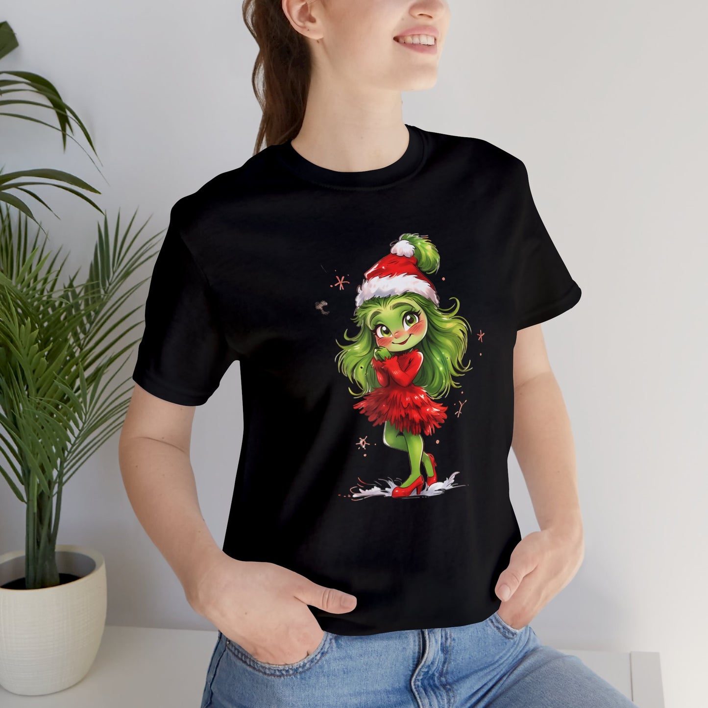 Lady Grinch  Unisex Jersey Short Sleeve Tee