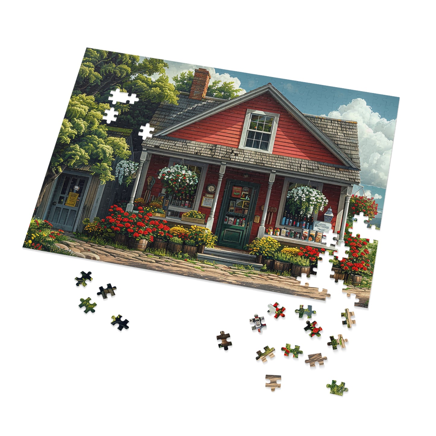 Little Red Country Store  Jigsaw Puzzle (30, 110, 252, 500,1000-Piece)