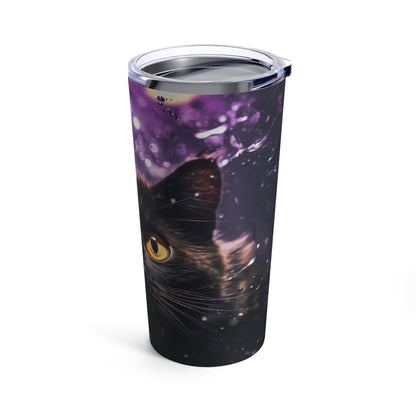 Black Cat Halloween Tumbler