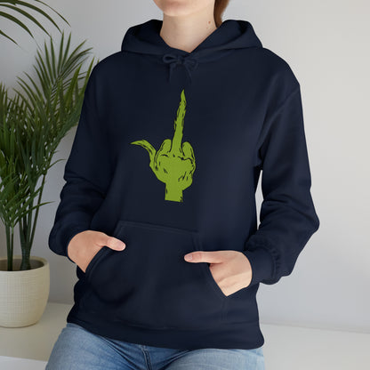 Grinch Middle Finger  Unisex Heavy Blend™ Hooded Sweatshirt