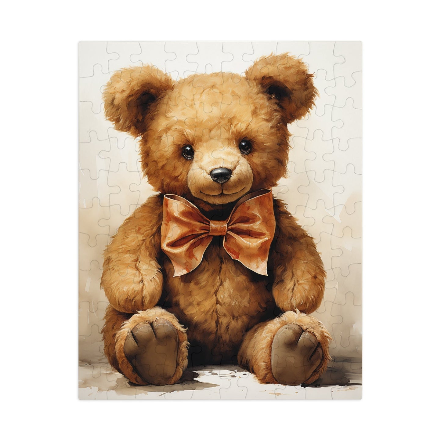 Watercolor Teddy Bear Jigsaw Puzzle (30, 110, 252, 500,1000-Piece)