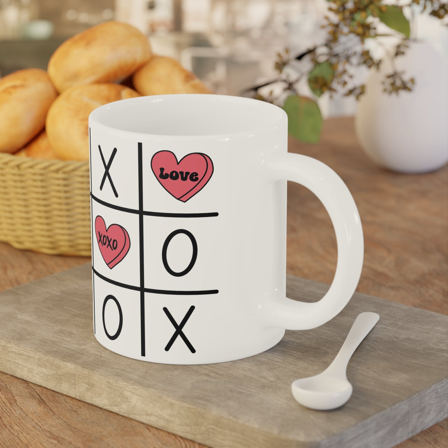 Valentine's Tic Tac Toe  Ceramic Mugs (11oz\15oz\20oz)