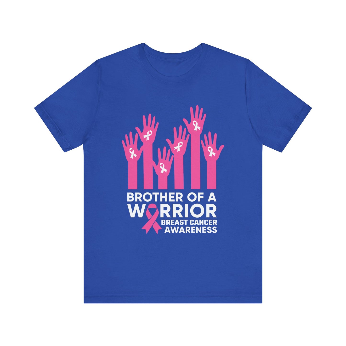 Brother of a Warrior Breast Cancer Awareness Jersey Short Sleeve Tee