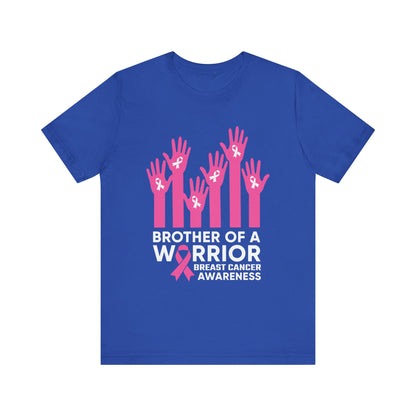 Brother of a Warrior Breast Cancer Awareness Jersey Short Sleeve Tee