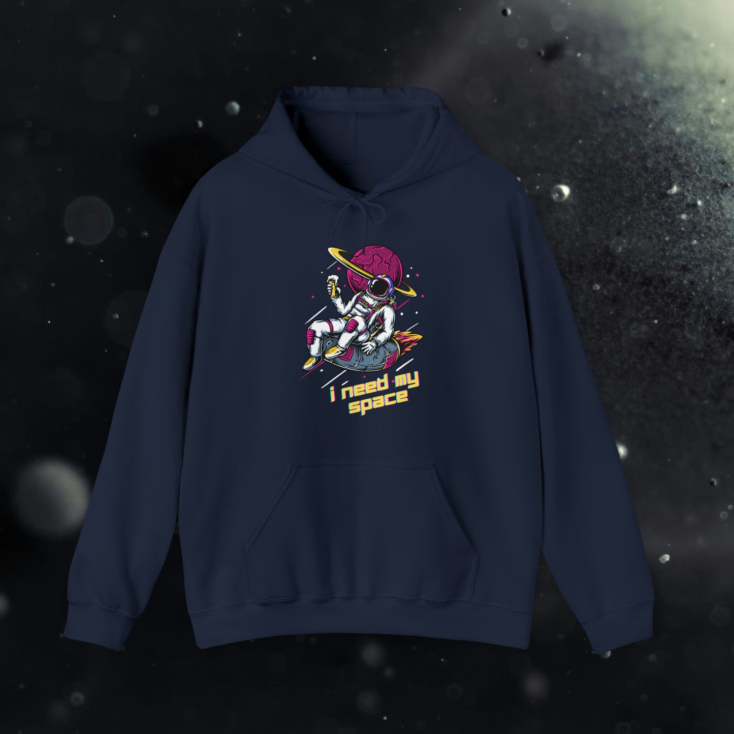 I Need My Space Hooded Sweatshirt, Astronaut Hoodie, Chillin Hoodie