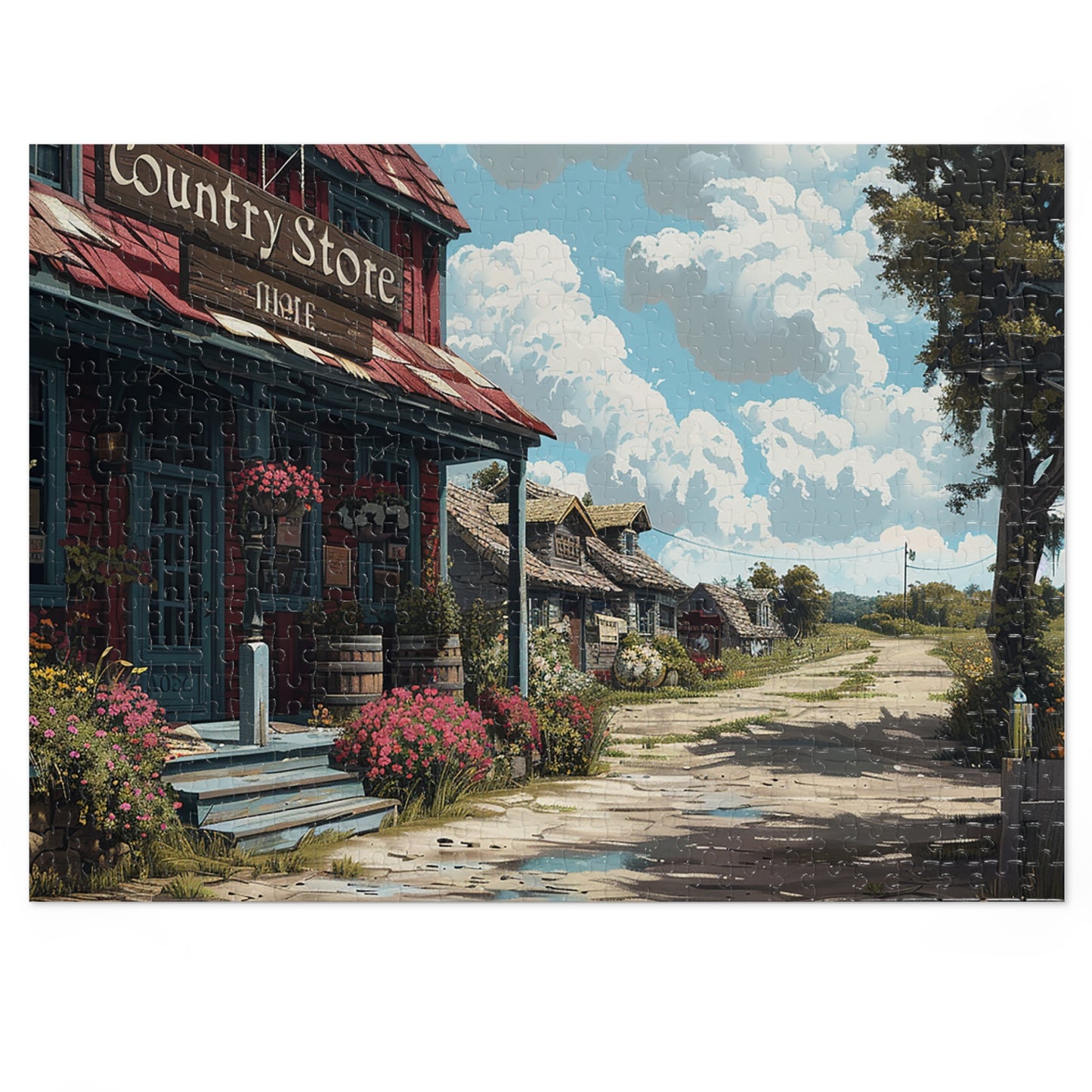 The Road to the Country Store  Jigsaw Puzzle (30, 110, 252, 500,1000-Piece)